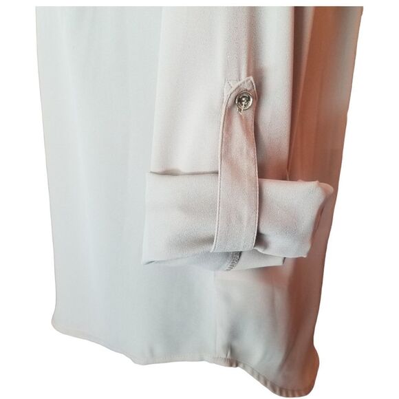 Michael Kors | Long Sleeve | Tan | Zip Front | Blouse with Pockets | NWOT | Sm - Picture 7 of 11